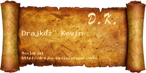 Drajkó Kevin névjegykártya